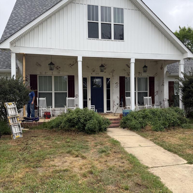 Repairs and reinforces front porch columns restoring structural support in Florence, MS