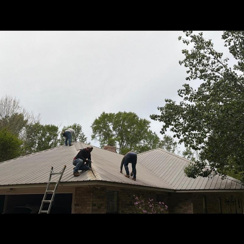 Removed an old metal roof system in Jackson, MS