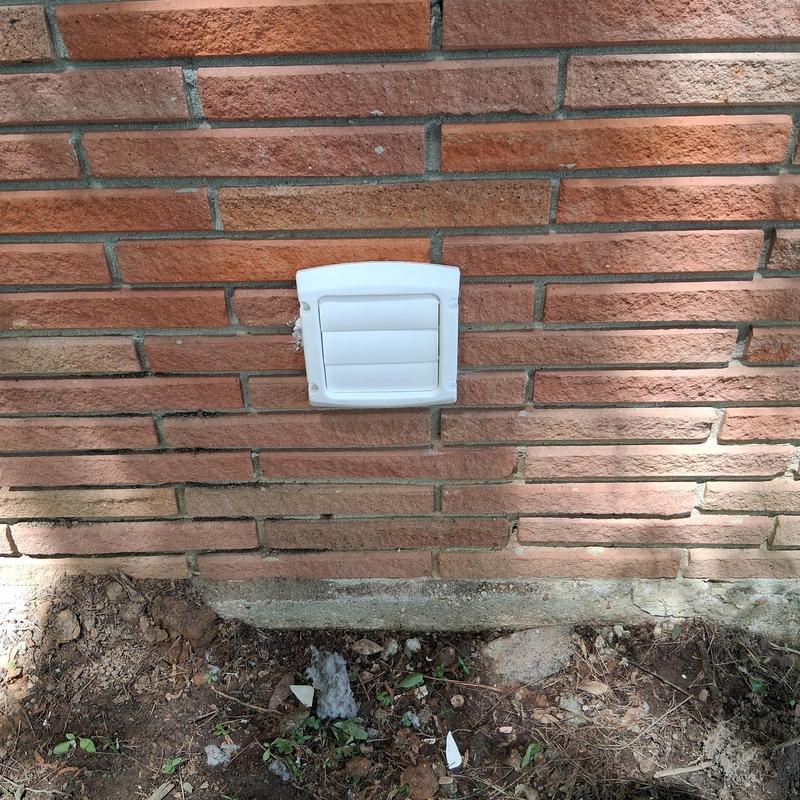 Installed a new dryer vent through a brick wall in Pearl, MS