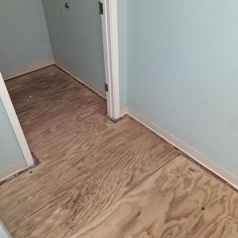Replaced the subfloor in a Pearl, MS home using 3/4-inch pressure-treated plywood
