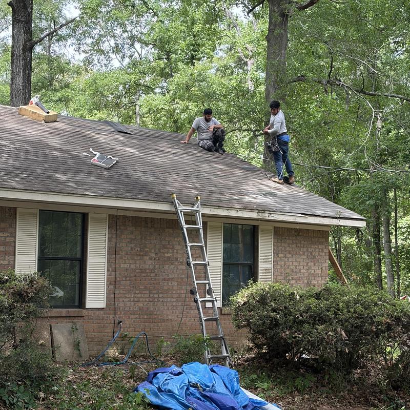 Repaired a roof damaged by a fallen tree limb in Florence, MS