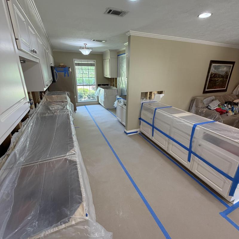 Performs kitchen demolition including countertops and backsplash removal in Brandon, MS
