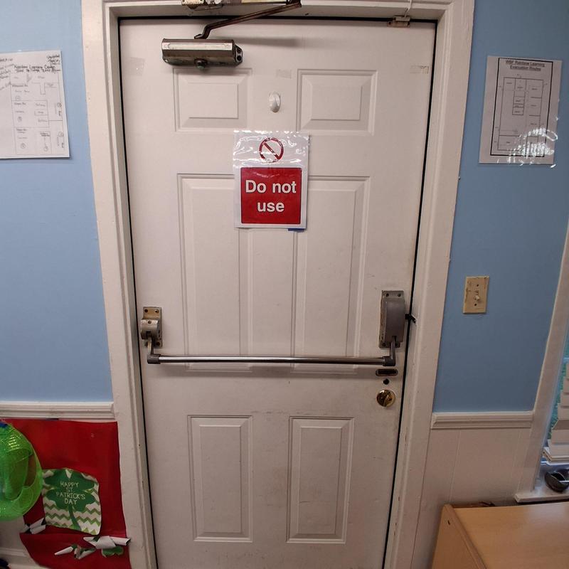 Replaced a daycare door in Jackson, MS