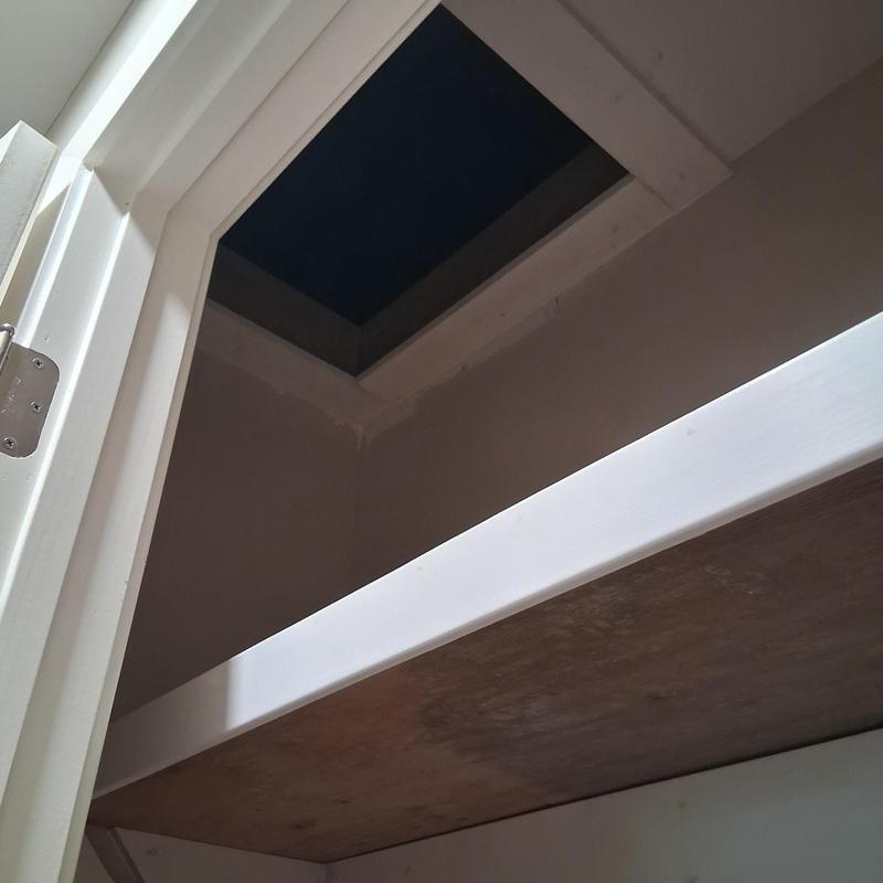 Framed an attic access hole, built a removable shelf for attic entry in Pearl, MS
