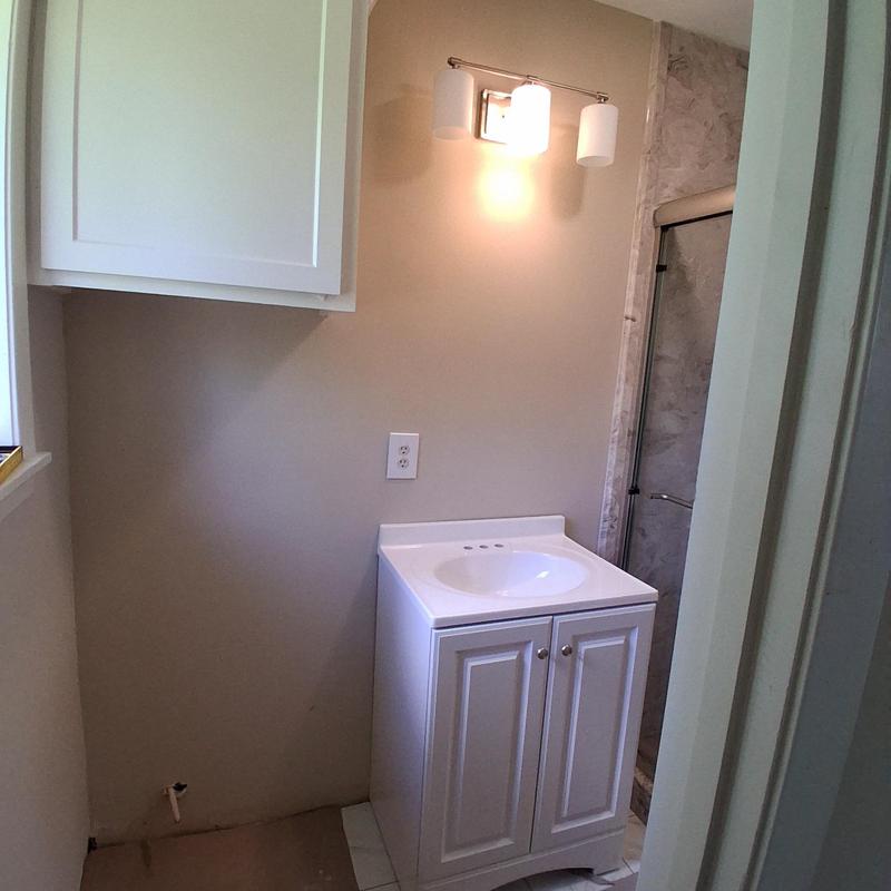 Installed a new vanity with a cultured marble sink in Pearl, MS