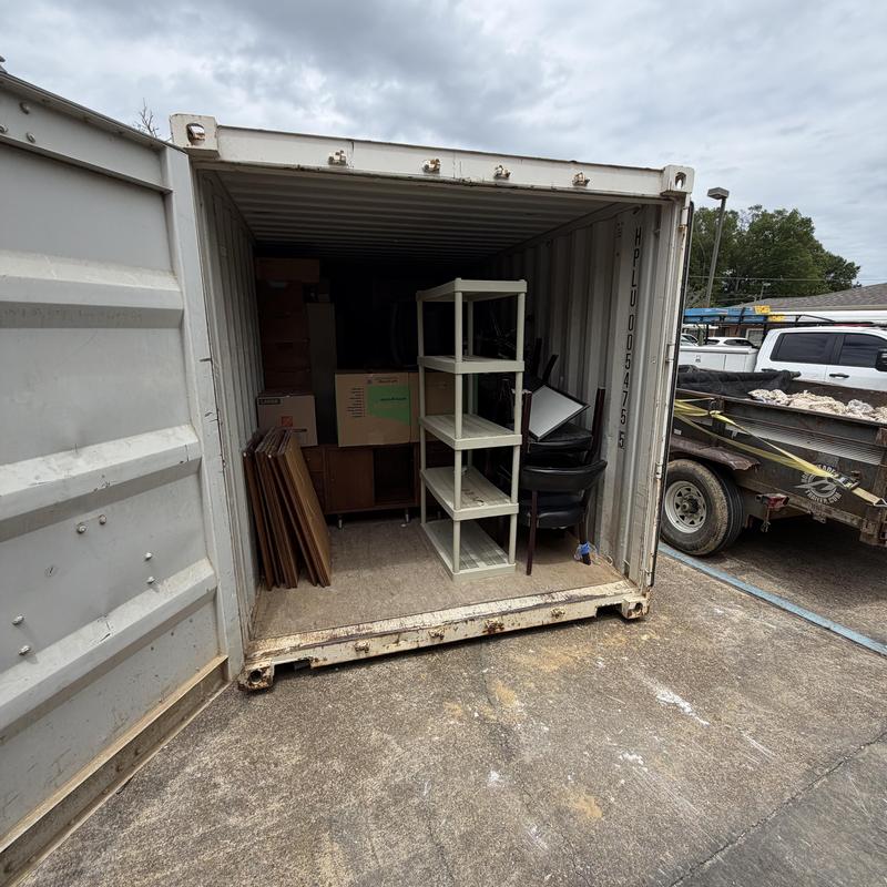 Moved all furniture into storage containers to prepare for a complete home remodel in Jackson, MS