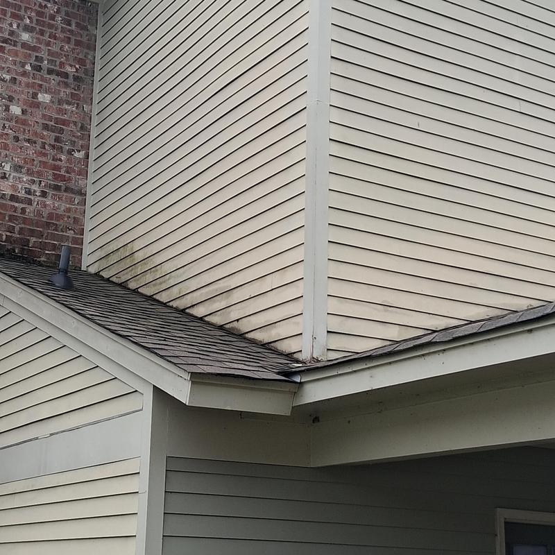 Repaired a roof and installed Hardie board trim on the porch columns in Madison, MS