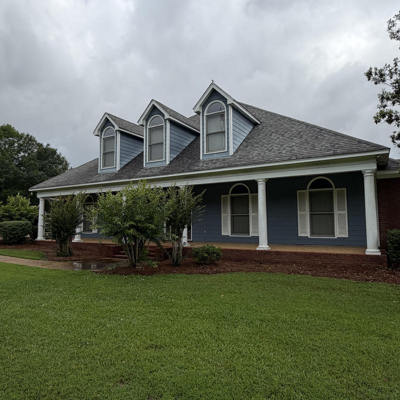 Removes old gutters, installs new gutters, renovates dormers, and replaces dormer siding in Brandon, MS