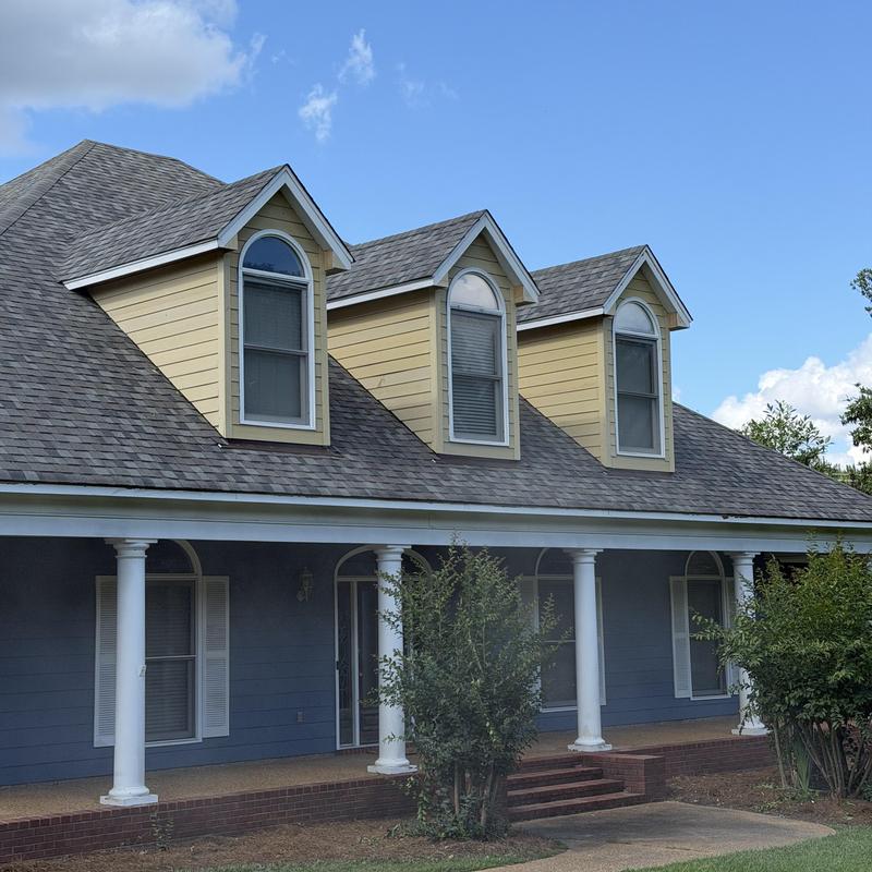 Completes siding installation on dormers in Brandon, MS