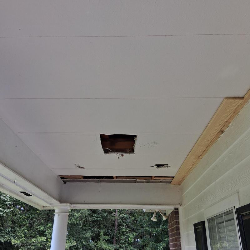 Removed existing lights, installed blocking, and prepared the ceiling for tongue in Magee, MS