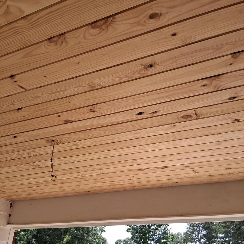 Installed a tongue and groove ceiling in Magee, MS