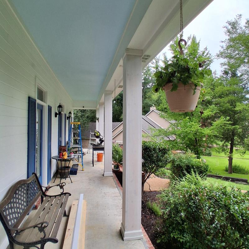 Trims out columns and applies paint in Madison, MS