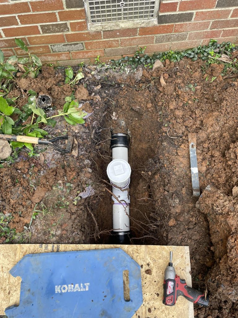 A plumbing pipe